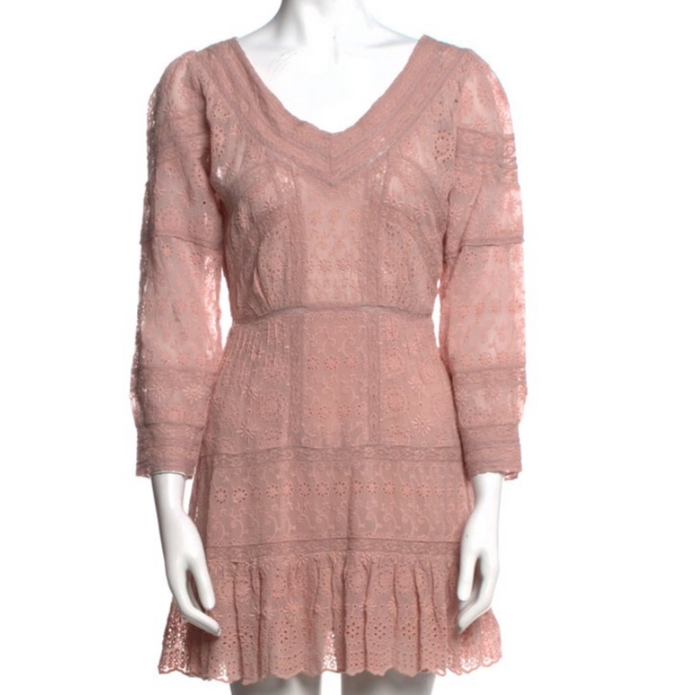 LoveShackFancy Cheri mini dress EUC size 0 - Picture 4 of 6